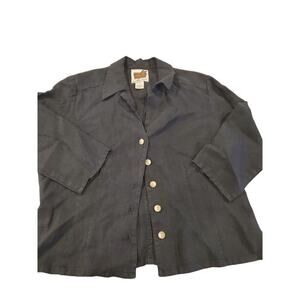 In the wash‎ Linen button down 3/4 sleeve
